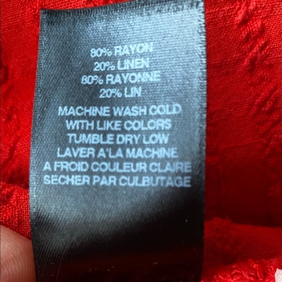 Anthropologie Amadi Alisha Tiered Red Maxi Dress Size Small - Picture 8 of 8